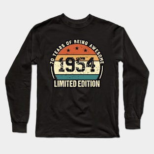 Vintage 1954 Birthday Gift Idea Classic 70th Bday Long Sleeve T-Shirt